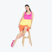 LUG - Flare Colorblock Dress