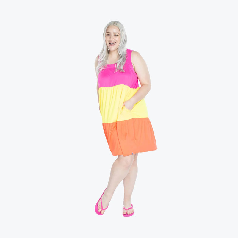 LUG - Flare Colorblock Dress