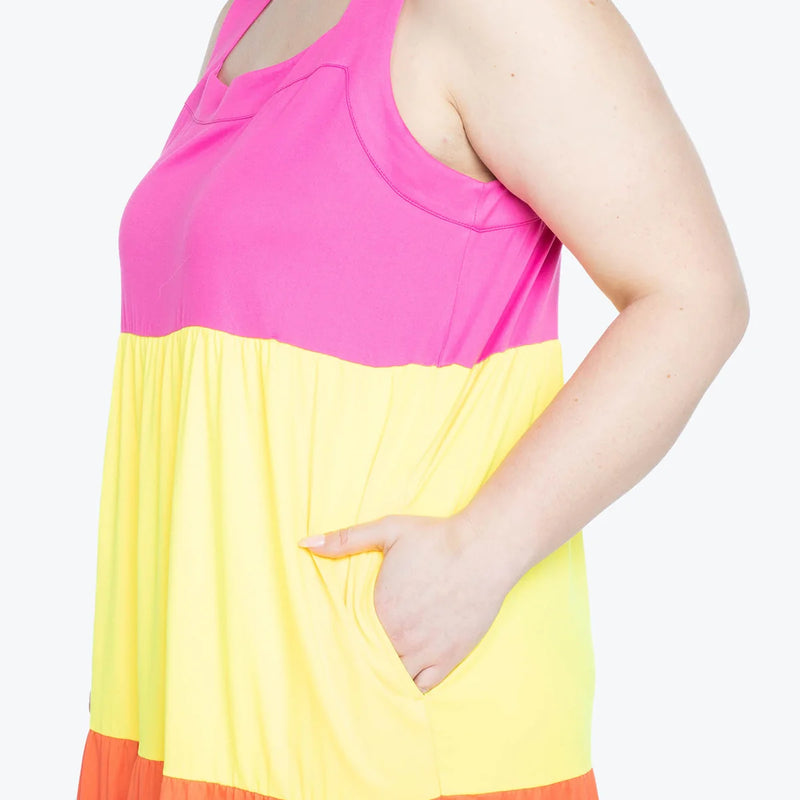 LUG - Flare Colorblock Dress