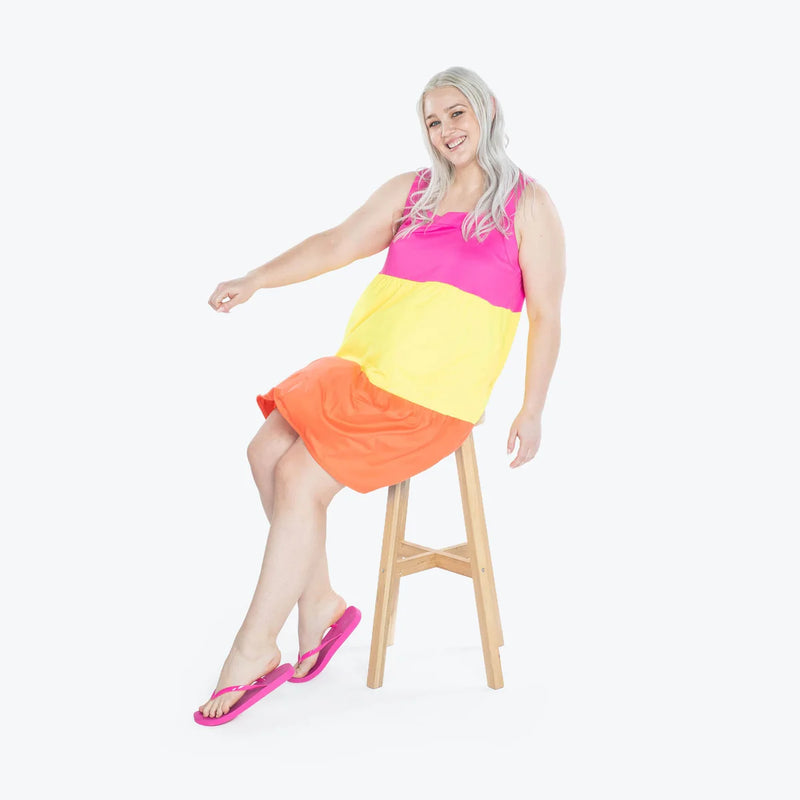 LUG - Flare Colorblock Dress