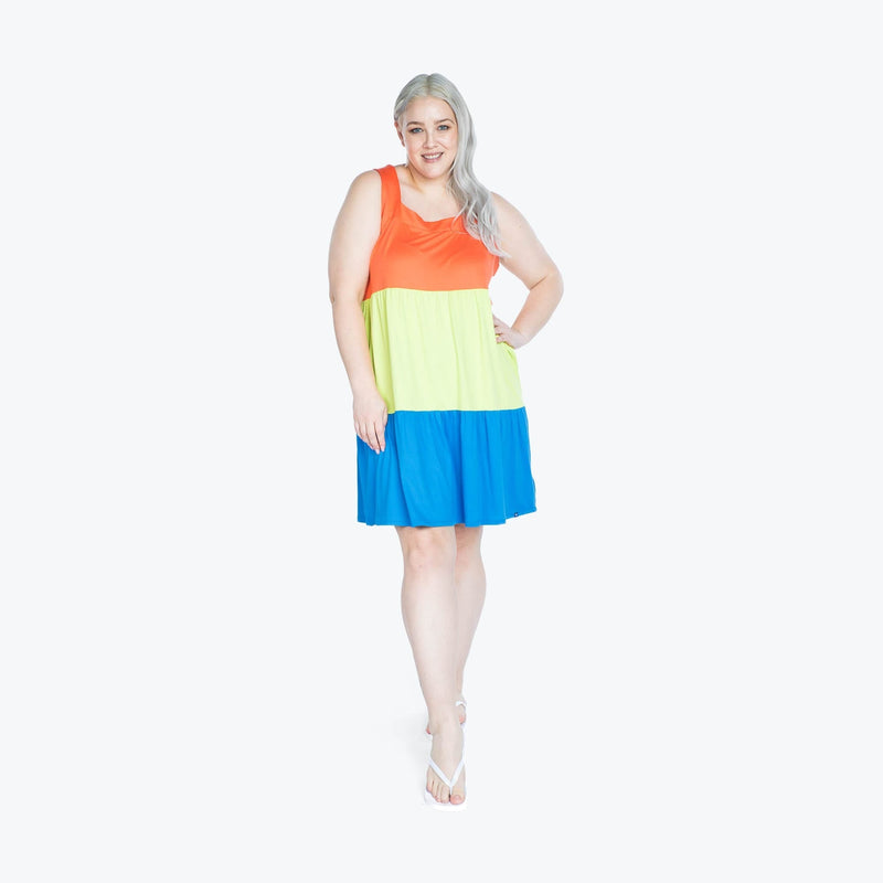 LUG - Flare Colorblock Dress