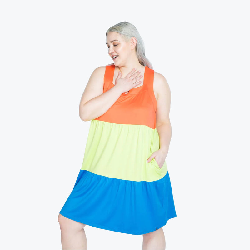 LUG - Flare Colorblock Dress