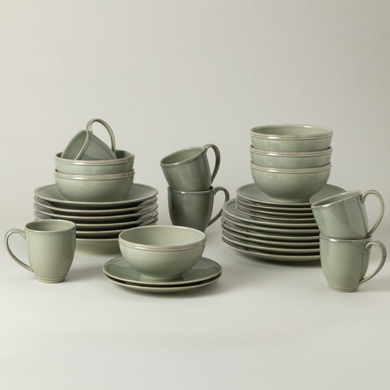 Friso - Sage Green 30-piece Dinnerware Set with Mug