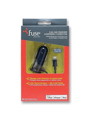 Fuse - Car Charger Lightning Mfi Hard Wired 24Amp + Additional Usb Port 8Ft Coil Mfi - Limolin 