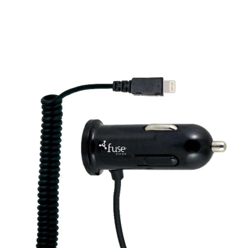 Fuse - Car Charger Lightning Mfi Hard Wired 24Amp + Additional Usb Port 8Ft Coil Mfi - Limolin 