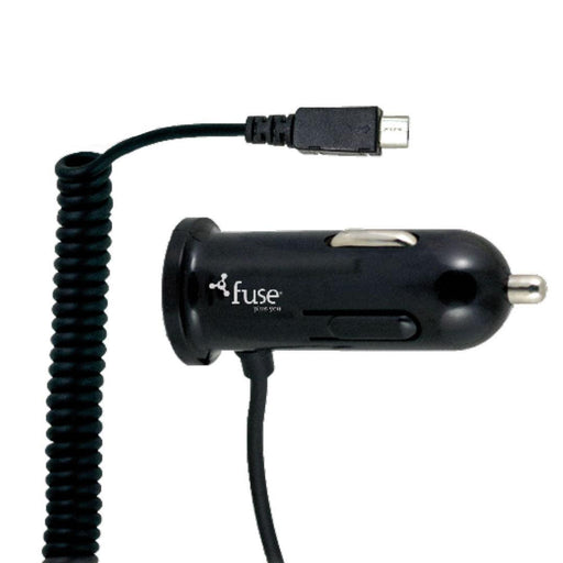 Fuse - Car Charger Micro Usb Hard Wired 24Amp + Additional Usb Port 8Ft Coil - Limolin 
