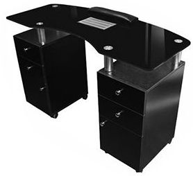 Futura - Black Manucure Table #12 With Vacuum Fan - Limolin 