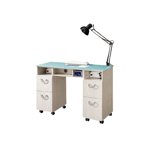 Futura - Manicure Table #13 With Wood And Glass Top - Limolin 