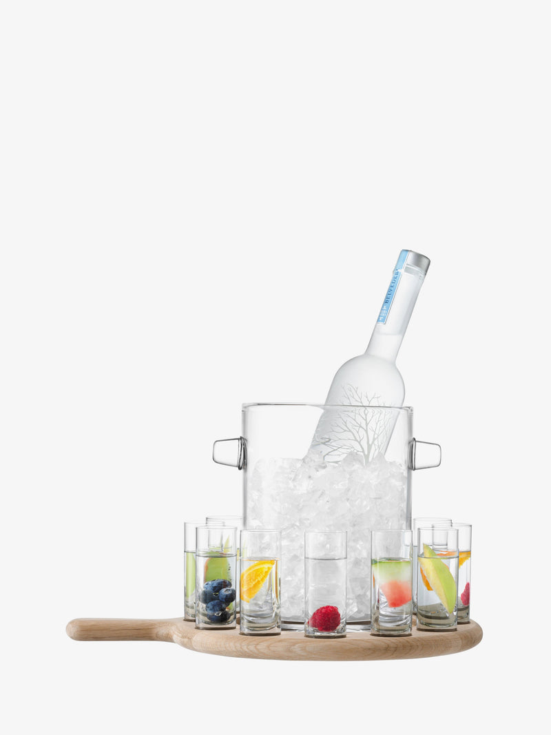 LSA - Paddle - Vodka Serving Set with Oak | L38.5 cm - detail or setting view