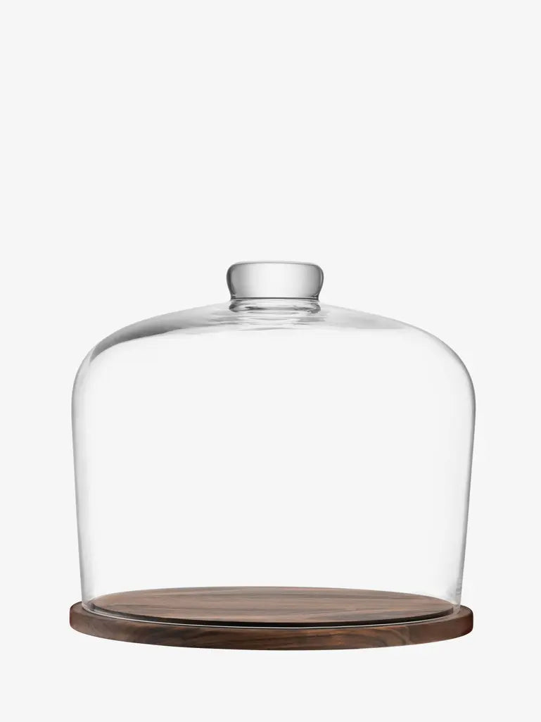 LSA International - City Dome & Walnut Base Ø32cm Clear