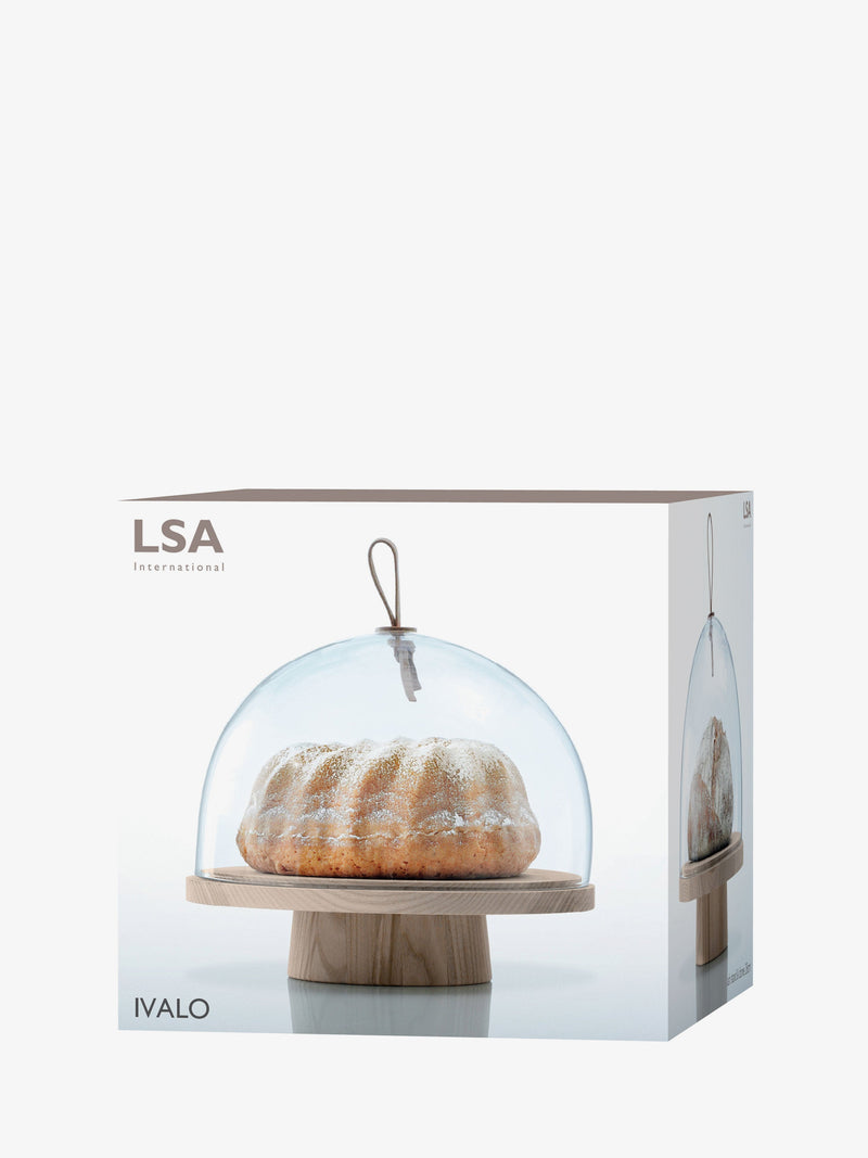LSA - Ivalo - Dome with Ash Wood Stand | Ø28 cm / H23 cm - detail or setting view