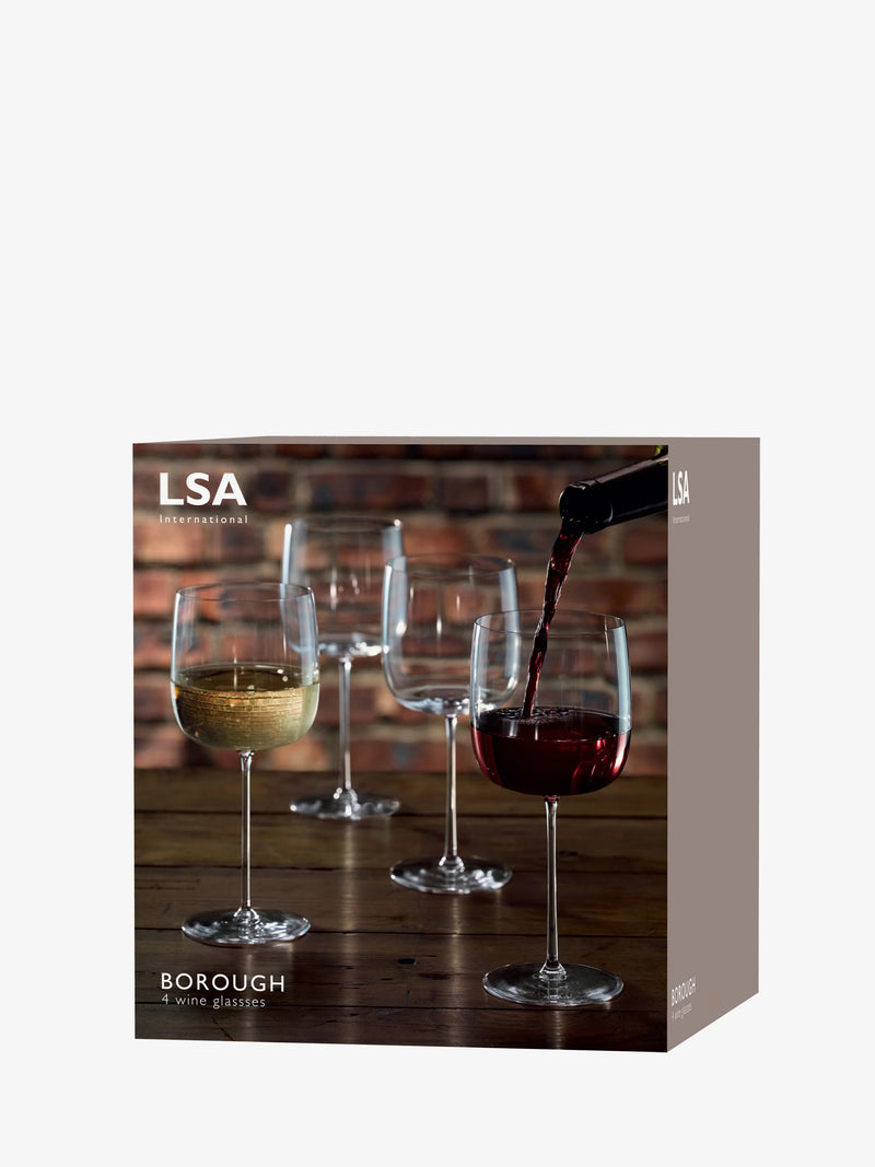 LSA - Borough - Wine Glasses (Set of 4) | 380 mL