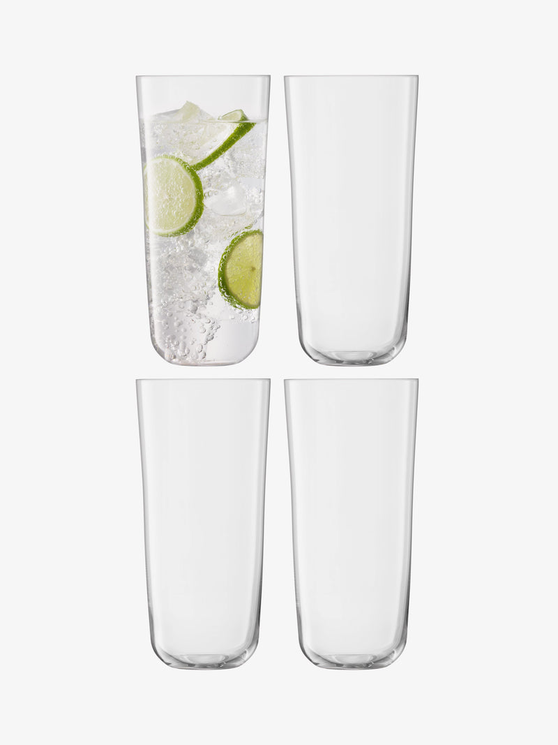 LSA - Arc Contrast - Highball Glasses (Set of 4) | 550 mL - detail or setting view