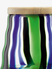 LSA - Folk - Container with Ash Wood Lid | H15 cm - Black / Blue / Green - detail or setting view