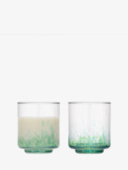 LSA - Sea Glass - Tumblers (Set of 2) | 350 mL - Sea Greens - detail or setting view