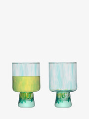 LSA - Sea Glass - Wine Glasses (Set of 2) | 300 mL - Sea Greens - detail or setting view