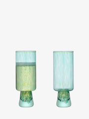 LSA - Sea Glass - Champagne Flutes (Set of 2) | 240 mL - Sea Greens - detail or setting view