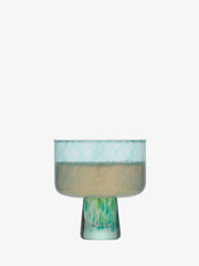 LSA - Sea Glass - Cocktail Saucers (Set of 2) | 250 mL - Sea Greens - detail or setting view