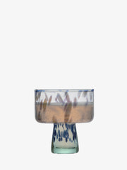 LSA - Sea Glass - Cocktail Saucers (Set of 2) | 250 mL - Ocean Blues - detail or setting view