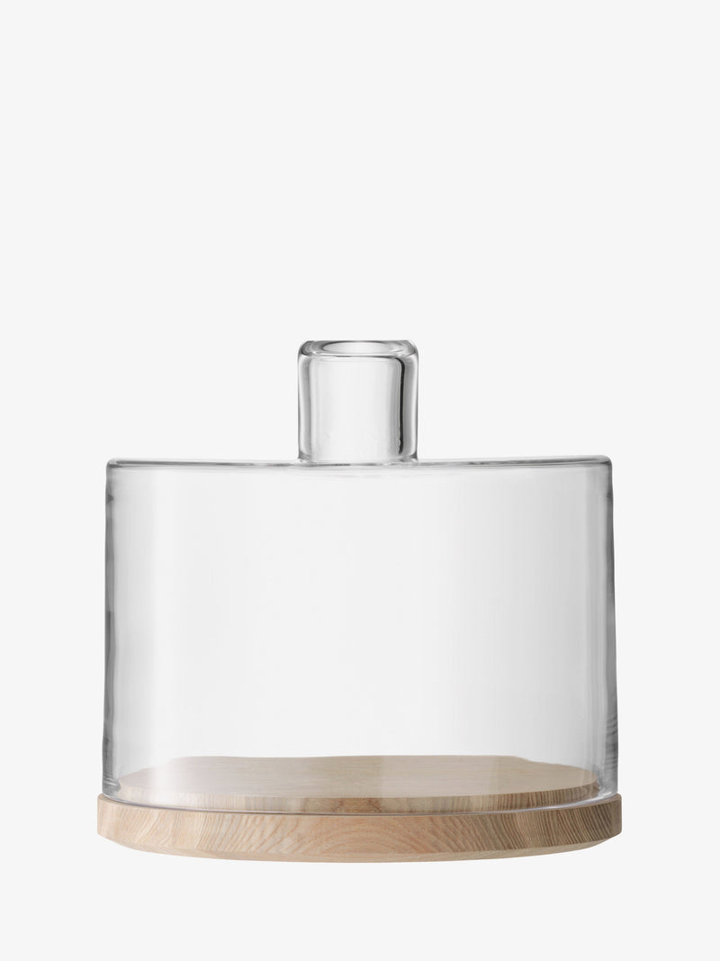 LSA - Lotta - Cake Dome with Ash Wood Base | 25.5 cm - product view