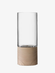 LSA - Lotta - Vase with Ash Wood Base | H36 cm