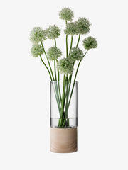 LSA - Lotta - Vase with Ash Wood Base | H36 cm - detail or setting view