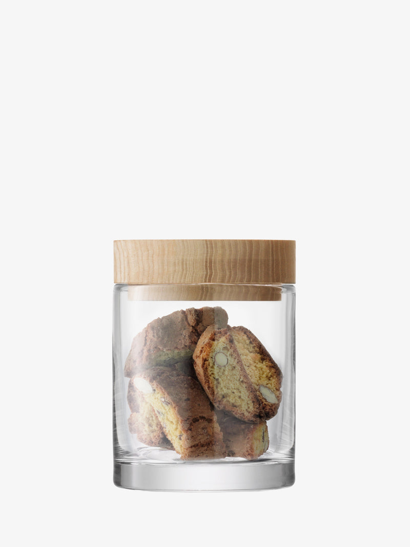 LSA - Lotta - Container with Ash Wood Lid | H14 cm - detail or setting view