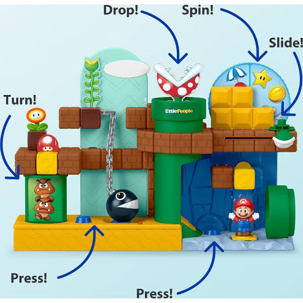 Fisher-Price - LITTLE PEOPLE - SUPER MARIO ADVENTURE PLAYSET