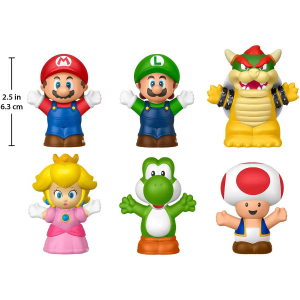 Fisher-Price - LITTLE PEOPLE - SUPER MARIO CHARACTER 6pc MULTIPACK