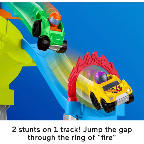 Fisher-Price - LITTLE PEOPLE -  HOT WHEELS -  WHEELIES SPIRAL SPEEDWAY