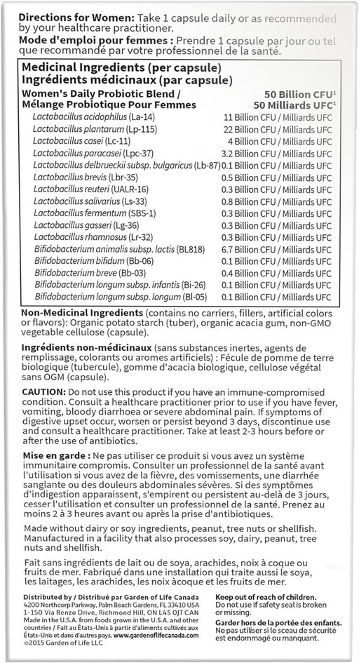 Garden of Life - Dr. Formulated Once Daily Women | 30 Vcap - Limolin 