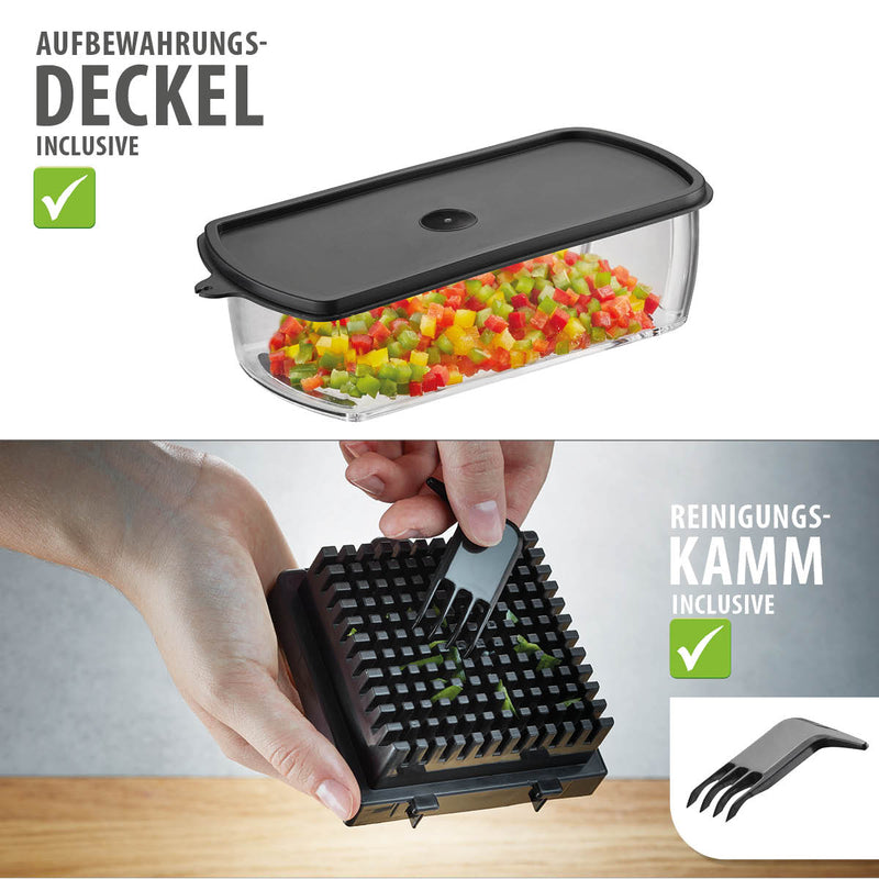 Gefu - Cube & Stick Cutter With Container & Lid - Limolin 