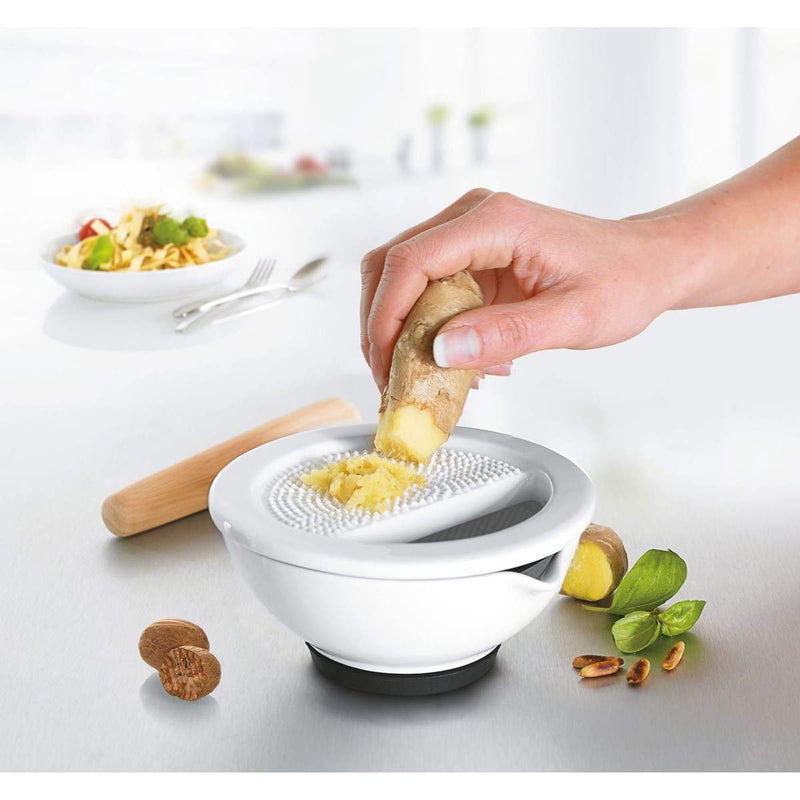 Gefu - Mortar & Pestle With Grater Porcelain Suri - Limolin 
