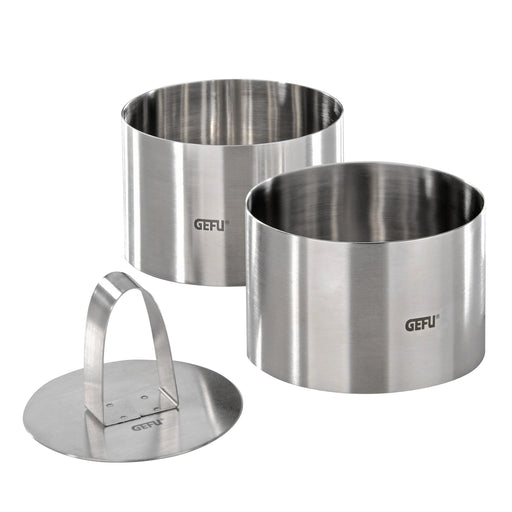 Gefu - Presentation Rings For Starters & Desserts (Set of 2) With Pusher Plate Forma - Limolin 