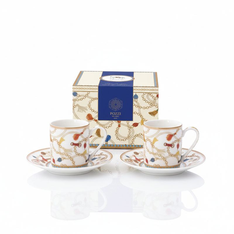 Pozzi Milano - CHEVAL - Cup & Saucer - Set of 2 | 80mL / 2.7oz