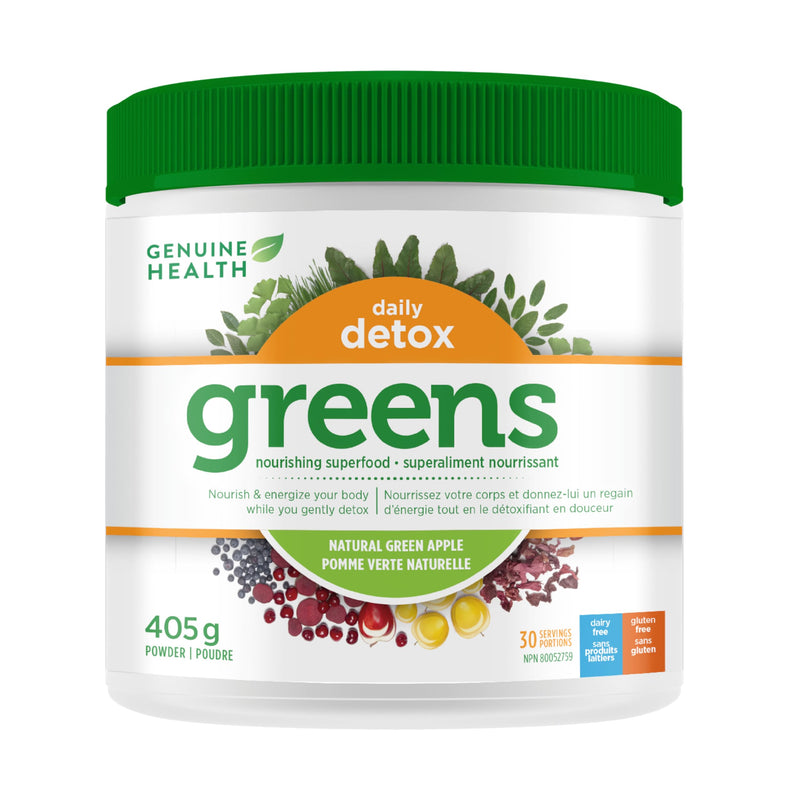 Genuine Health - Greens+ Daily Detox Apple 406g - Limolin 