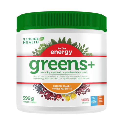 Genuine Health - Greens+ Extra Energy Orange 399g - Limolin 