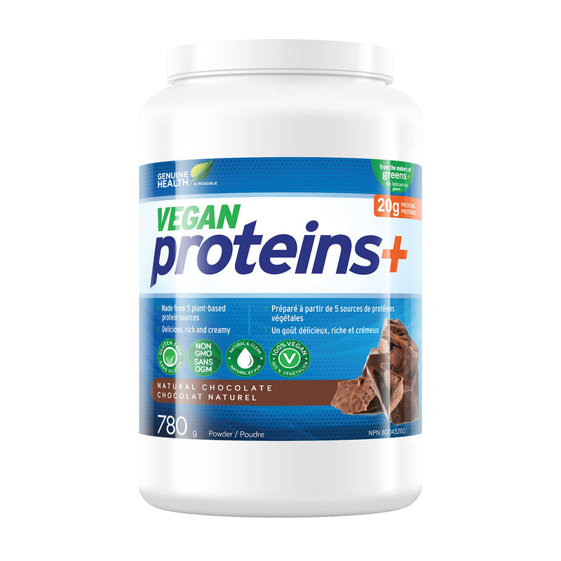 Genuine Health - Vegan Proteins+ Choc 780g - Limolin 