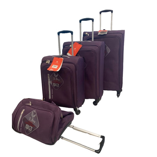 Gino Ferrari - Luggage Set - 4 Bags Set - Purple/Light Grey - Limolin 