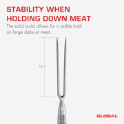 Global - Carving Fork 36cm/14" Straight Edge Forged - Limolin 