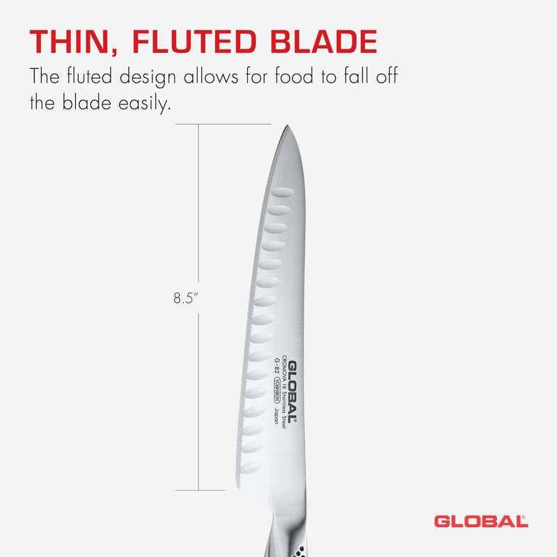 Global - Carving Knife Fluted 21cm/8.5" (G67) - Limolin 