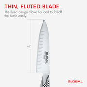 Global - Cook's Knife Fluted 16cm/6.5" (G63) - Limolin 