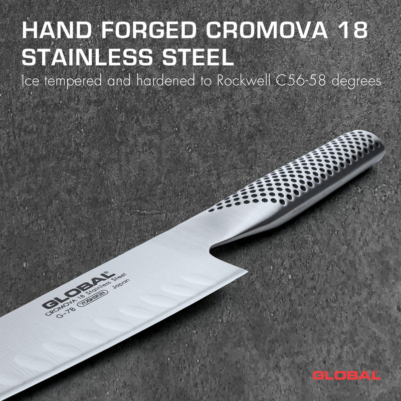 Global - Cook's Knife Fluted 18cm/7" (G62) - Limolin 