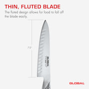 Global - Cook's Knife Fluted 18cm/7" (G62) - Limolin 