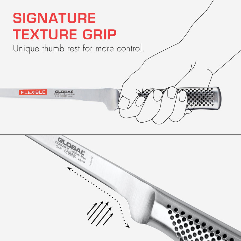 Global - Filet Knife "Swedish" Flexible 21cm/8.5" - Limolin 