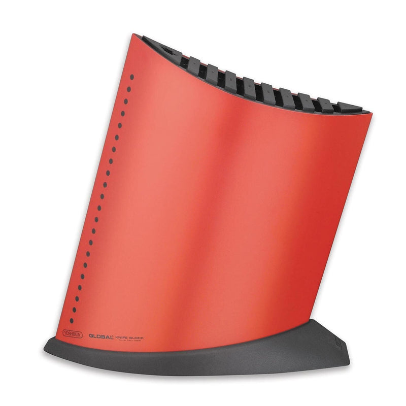 Global - Knife Block holds/10pc Ship Shape Red w/dots - Limolin 