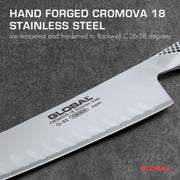 Global - Oriental-Cook's Knife Fluted 18cm/7" (G66) - Limolin 
