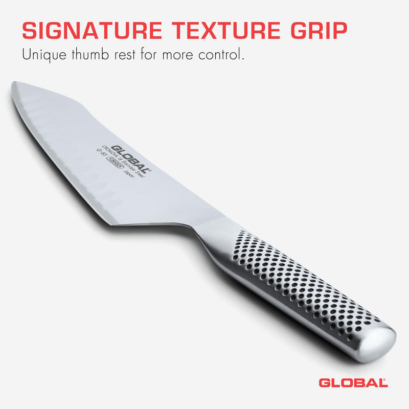 Global - Oriental-Cook's Knife Fluted 18cm/7" (G66) - Limolin 