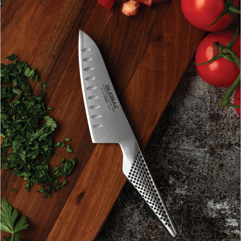 Global - Oriental-Santoku Knife Fluted 12cm/4.75" - Limolin 