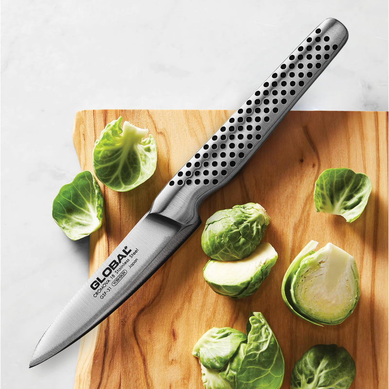 Global - Peeling Knife w/Large Handle 8cm/3.2" Forged - Limolin 